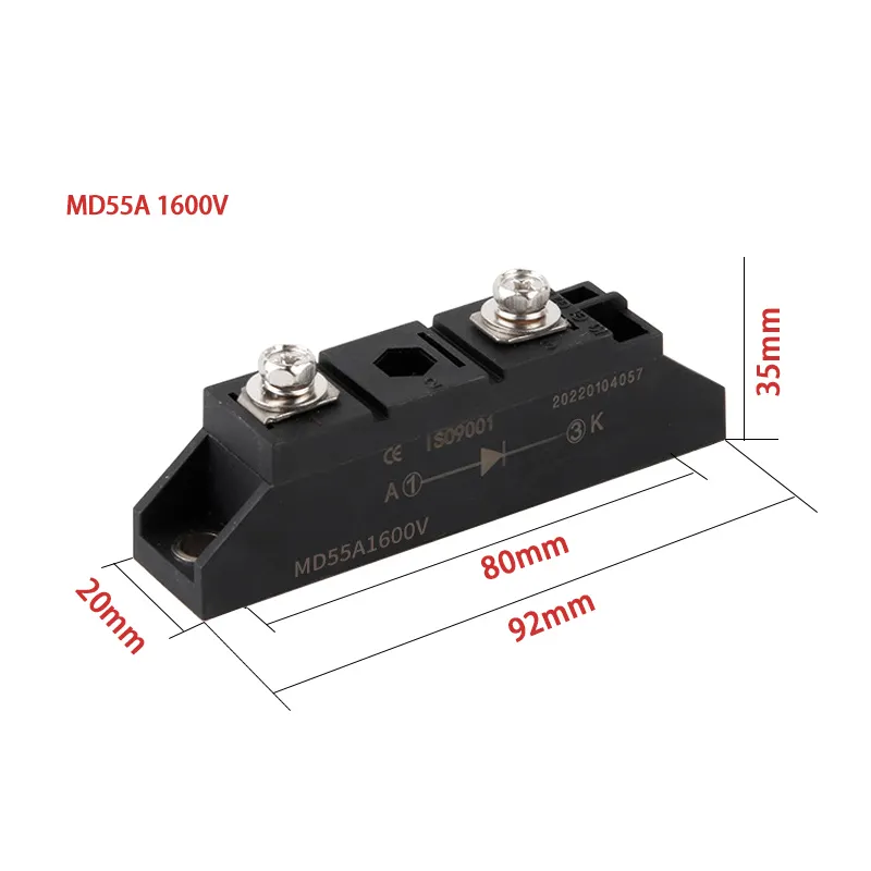 الصمام الثنائي المعدل 1600V PV الشمسية الطاقة ديود وحدة MD55A ل DC الشمسية مربع الموحد