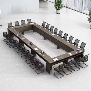 现代版会议桌、多段训练桌和木制讲台、高级会议家具 - Product Image 6