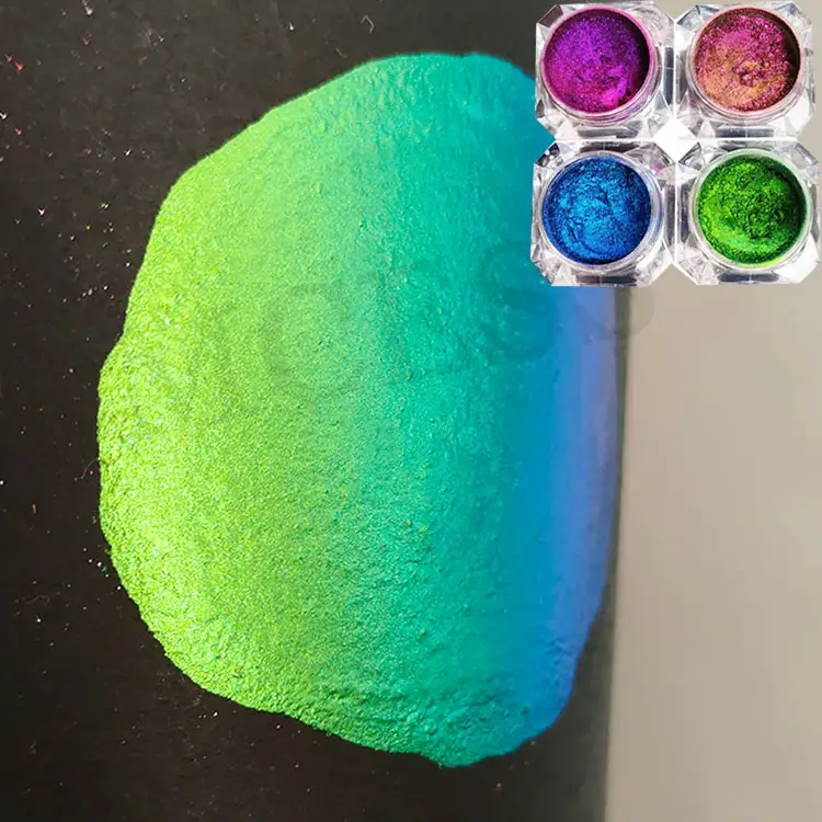 عينات مجانية من العلامة التجارية Mcess مسحوق الميكا التجميلي غير العضوي لتحويل الألوان من Chameleon
