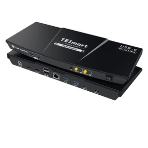 TESmart 2端口8K60Hz USB-C KVM交换机游戏坞站，带EDID 4K144Hz，用于游戏2台笔记本电脑1监视器KVM交换机 - Product Image 1
