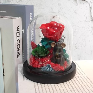 थोक 5-6 सेमी गुलाब के सिर को संरक्षित किया गया फूल अनंत गुलाब का बक्सा - Product Image 6