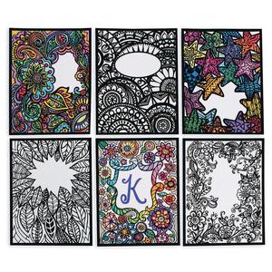 Ücretsiz örnek ucuz toplu satın DIY sanat ve el sanatları malzemeleri 8x10 inç dikdörtgen cardcoloring boyama sanat kadife posterler ile İşaretleyiciler