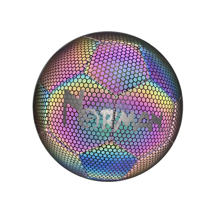 Atacado nova bola de futebol holográfica refletiva personalizada