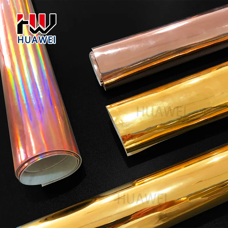 Huawei Laser Licht Kolom Tpu Case Lederen Materiaal Metalen Spiegel Lakleer Kunstlederen Stof