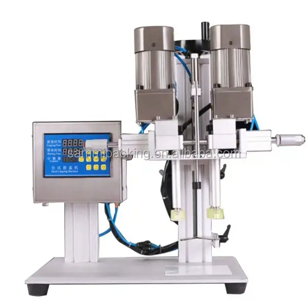 Máquina de tapado semiautomática de calidad, máquina de embalaje para diferentes tornillos de botella