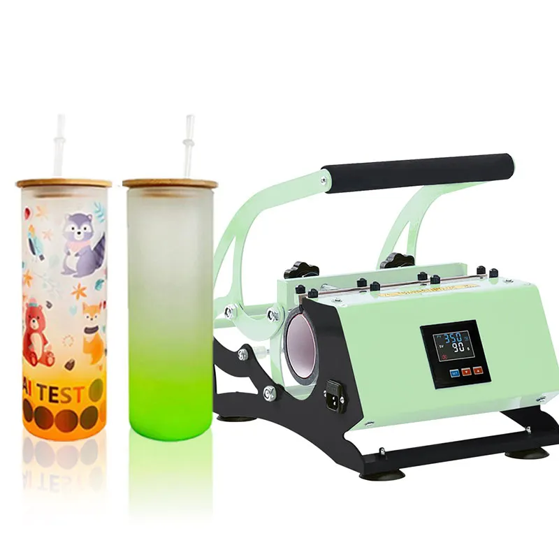 Usa Livraison gratuite Ship Dye Sublimation A4 Taille Heatpress Presse à chaud électrique Machines pour couvercle en verre