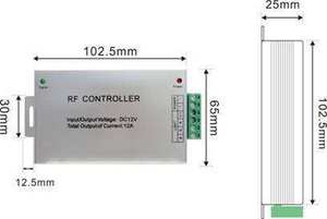 DC 12V-24V RGB LED kontrol 20 tuşları ile RF uzaktan 12A SMD5050 için 288W/3528 RGB Led şerit işık RoHS sertifikalı - Product Image 3