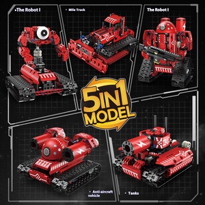 Electric Remote Control Robot <strong>Assembly</strong> Toy with Plastic Building Blocks Age Range 5-7 Years Perfect Birthday Gift for Boys - Product Image 2