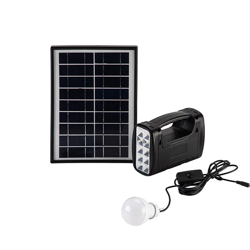 Venta al por mayor conjunto completo con bombillas LED Power Pro kits de iluminación solar para el hogar
