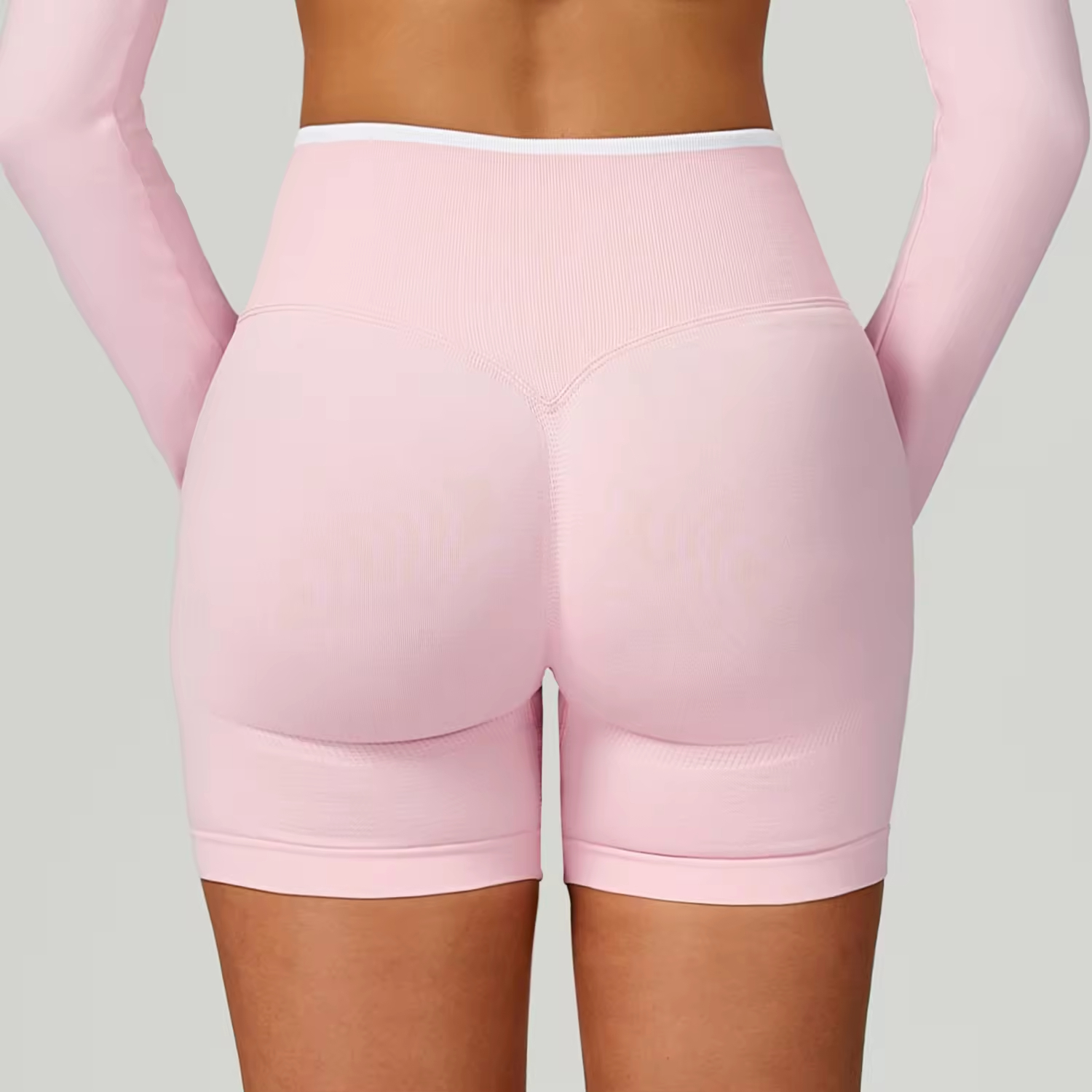 Shorts - Pink+White