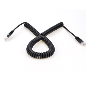 Özel RJ45 ağ LAN Cat6e kablo bahar kıvırcık Spiral kablo sarmal Ethernet yama kablosu - Product Image 1