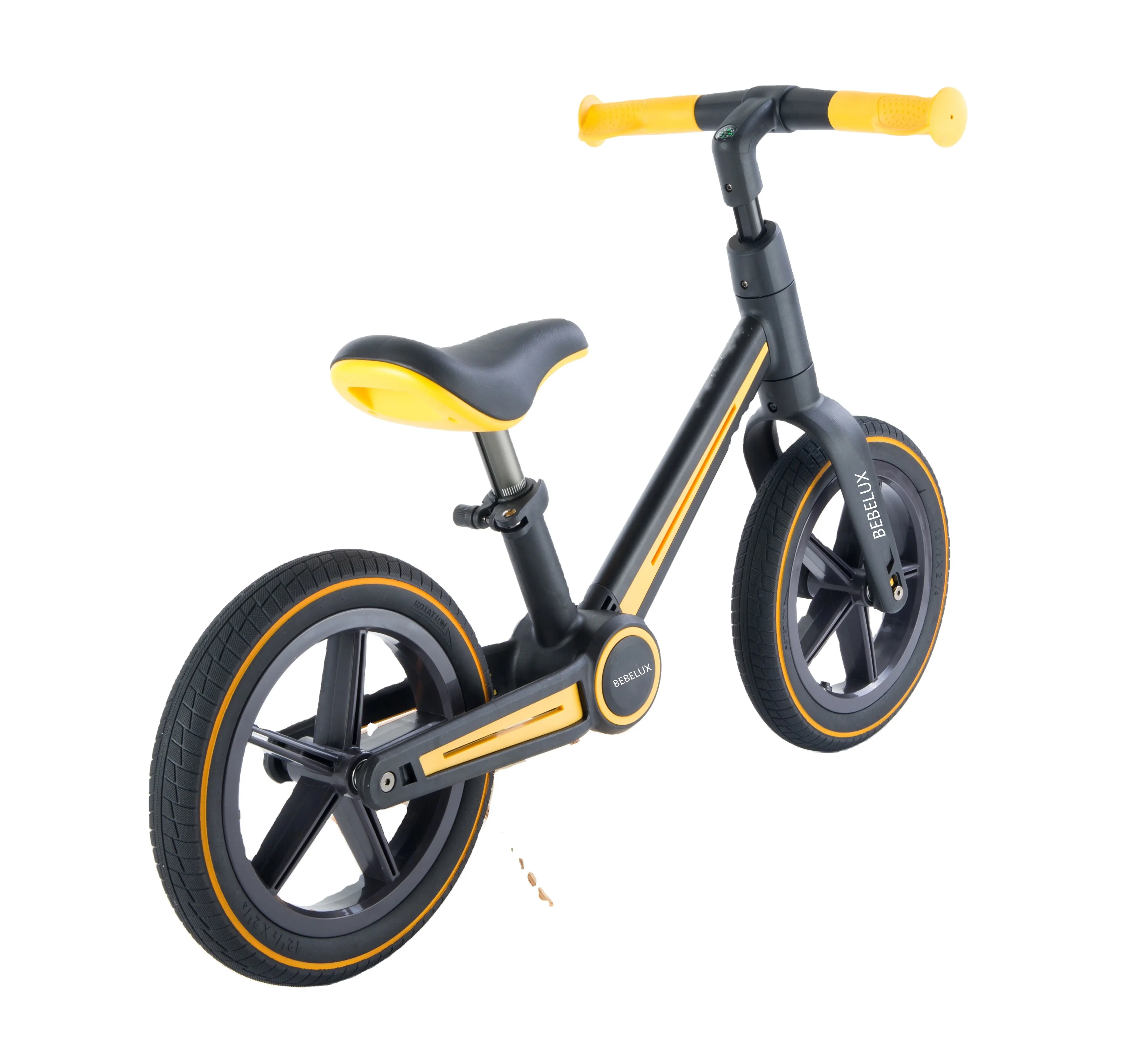 BEBELUX Balance Bike 12-Zoll-Airless EVA PU-Reifen Verstellbarer Sitz und Lenker ohne Werkzeug für Kinder im Alter von 2 bis 6 Jahren