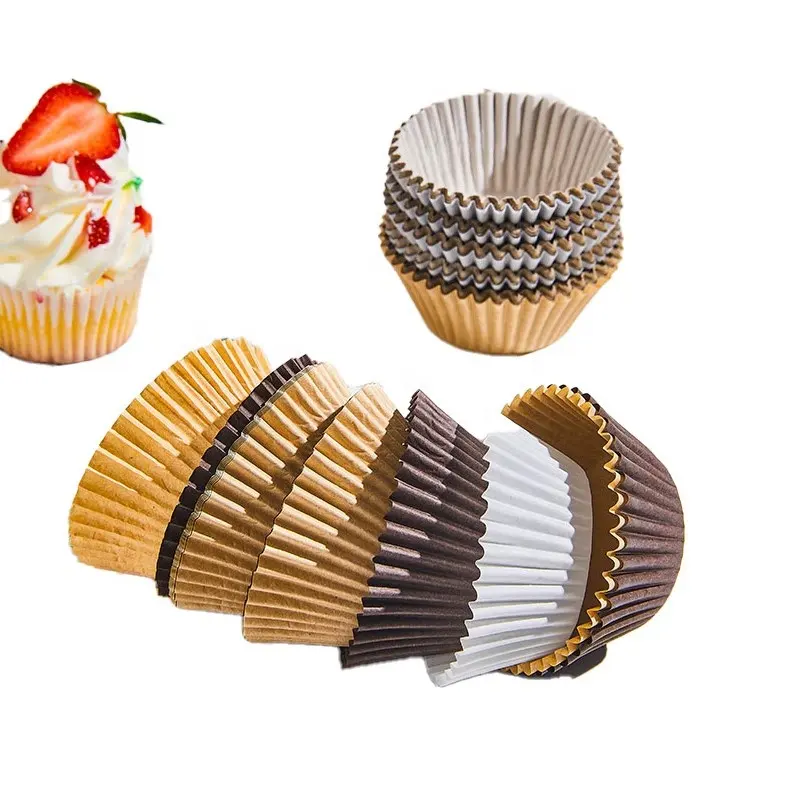 Silikonbecher Kuchen Backbecher Silikonpapier Portionsbecher Muffin Cupcake Liner Lebensmittelkraftpapier fettdicht