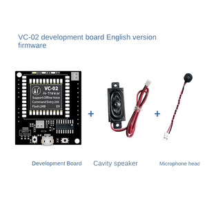 ชุด VC-02โมดูลการรู้จำเสียงออฟไลน์บอร์ดพัฒนาควบคุมเสียงบริสุทธิ์ไร้เครือข่ายอัจฉริยะบอร์ดพัฒนาควบคุมเสียง