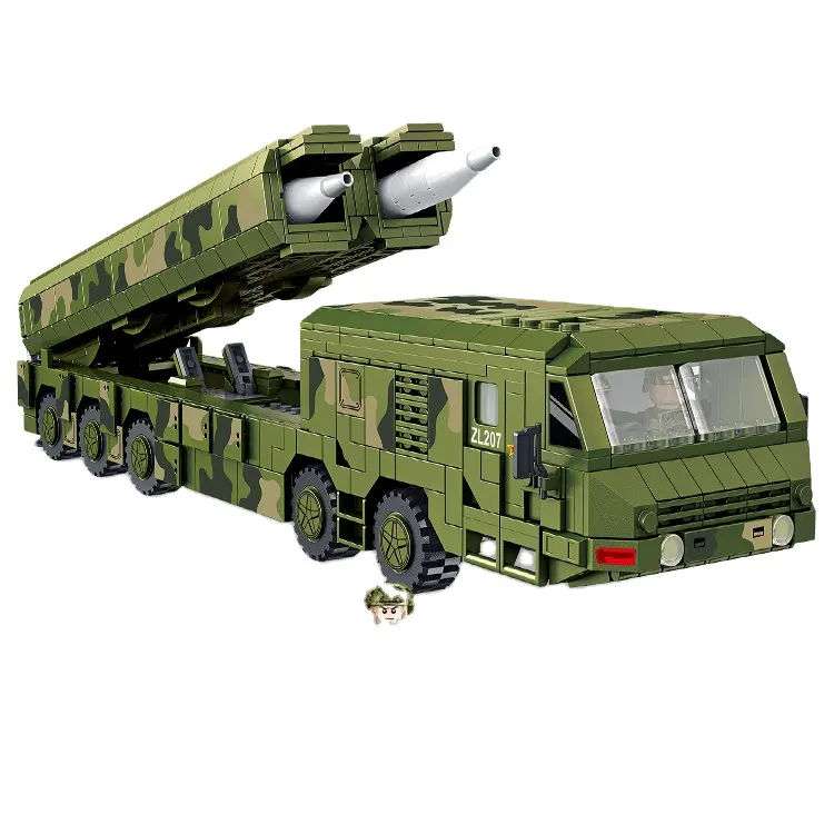 Panlos 639008 China CJ100 Kreuzfahrt raketen fahrzeug Diy Militär baustein Kinder bausteine