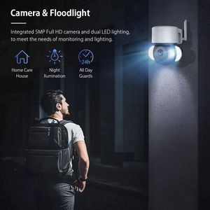 EDUP 5MP户外IP66图雅智能摄像头安全监控无线PTZ ip网络Wifi摄像头 - Product Image 3