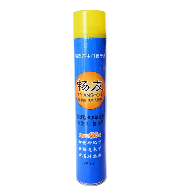 Factory Direct Supply Waterproof Aerosol Canned Expanding Foam Sealant 750ml 500ml Polyurethane Spray Foam PU Insulation Foam