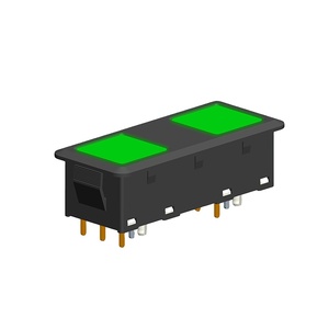 Lakeview PLA-Serie PCB-oder kabel montierter Momentan-oder Wechsel-Dual-LED-Drucksc halter - Product Image 4
