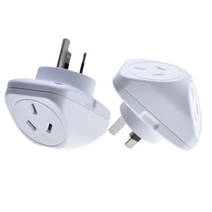 Espana conversión hembra una vuelta dos formas 10A250V hembra convertidor blanco 3 pines cambiar dos Puerto adaptador de enchufe para Australia - Product Image 1