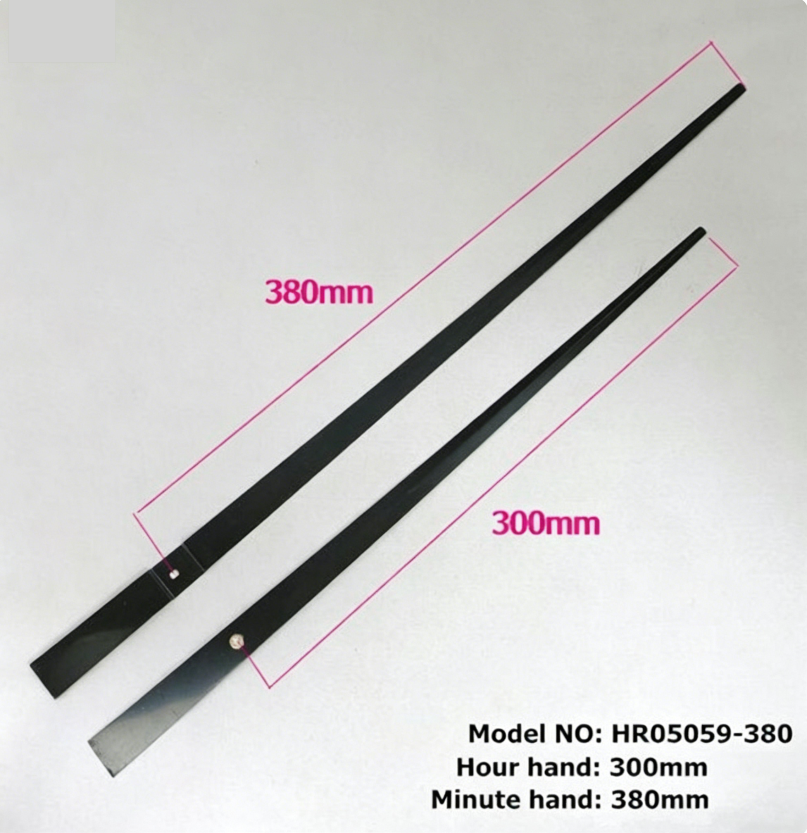 HR05059 couleur noire (aiguille des heures 300 mm, aiguille des minutes 380 mm)