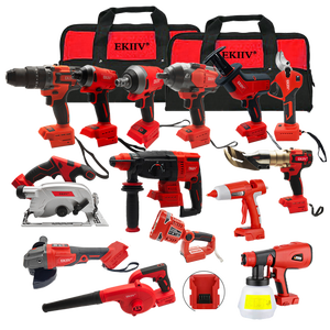 Ekiiv 18V 21v 4.0 5.0 6.0 the Best <strong>Red</strong> Battery Home New Cordless Brushless Multifunction Powered Power <strong>Tool</strong> Combo <strong>Kit</strong> - Product Image 2