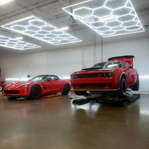 Kunden spezifische LED Sechseck Licht DIY Auto Detail lierung Wabe Auto waschanlage Detail lierung Sechseck LED Arbeits licht Garage Beleuchtung
