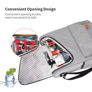 Trage tasche für tragbare Picknick tasche 3 Flaschen Isolierter Marken wein kühler Eis beutel Glas kühler Kühl beutel - Product Image 5