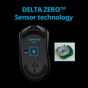 Logitech G703 HERO wireless gaming gamer RGB bluetooth Esport ergonomico sem fio inalambrico macro programmazione mouse per computer - Product Image 5