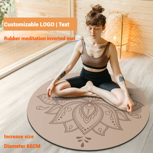 Özel Logo <span class=keywords><strong>Yoga</strong></span> 5mm paspaslar Oval yuvarlak kaymaz anti-gözyaşı çevre dostu PU kauçuk Fitness Pilates egzersiz spor egzersiz halı
