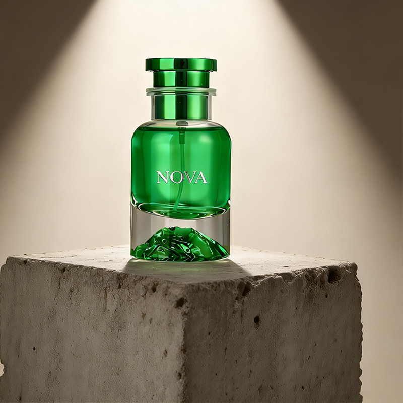 Fond et bouchon verts