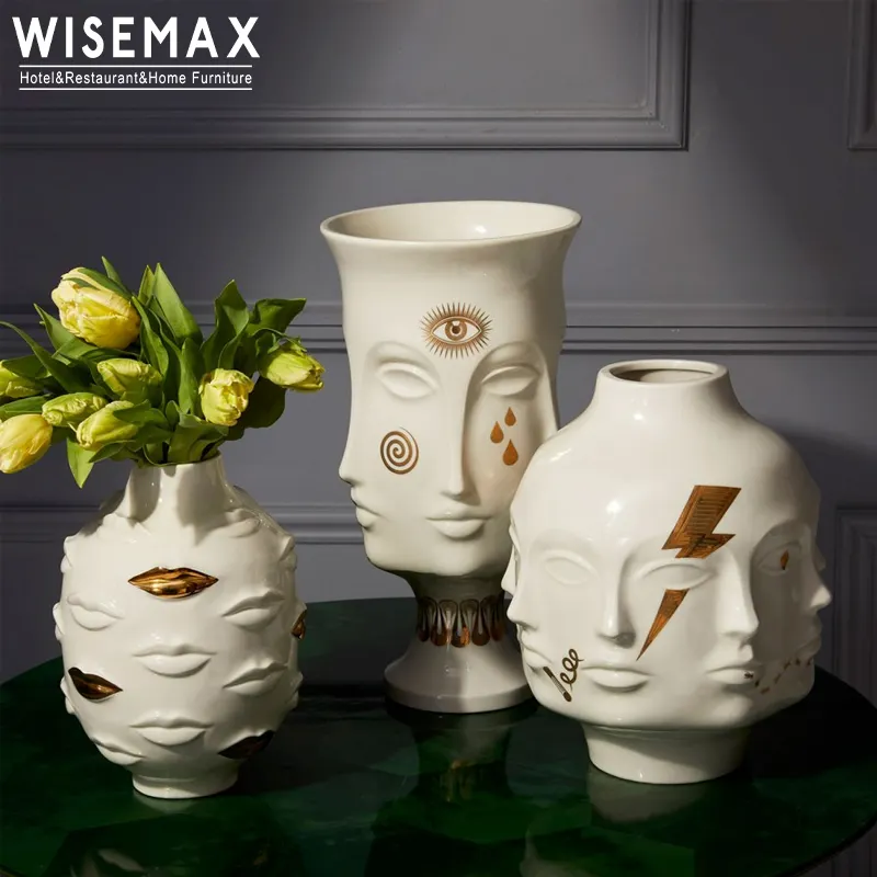 Wisemax đồ nội thất hiện đại trang trí nội thất đồ nội thất độc đáo trên khuôn mặt và môi cứu trợ Thiết kế bảng bình hoa