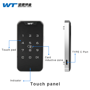 Code or Card Cupboard Split Structure Combination Black Silver Magnetic Cabinet Keyless <strong>Entry</strong> Door Latch <strong>Key</strong> <strong>Lock</strong>