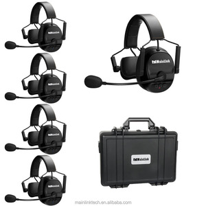 Equipo de árbitros, equipo de entrenamiento, estudio de eventos, auriculares inalámbricos de intercomunicación dúplex completo para llamadas cifradas dedicadas para un grupo de 5 personas