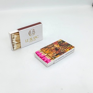 ไม้ขีดไฟกล่องเล็กๆสีขาวหัวจับคู่พิมพ์สีสันสดใส - Product Image 1