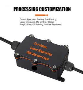 Szomk Tùy Chỉnh PC Chống Cháy Ngoài Trời Dự Án Điện IP68 Hộp Nối Màu Đen Không Thấm Nước Hộp ABS Nhựa Bao Vây Điện Tử - Product Image 3