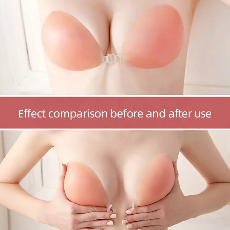 Ready to ShipIn StockFast DispatchSilicone Bra Self-adhesive Stick On Gel Push Up Strapless Backless Invisible Bras Women Seamless Underwear