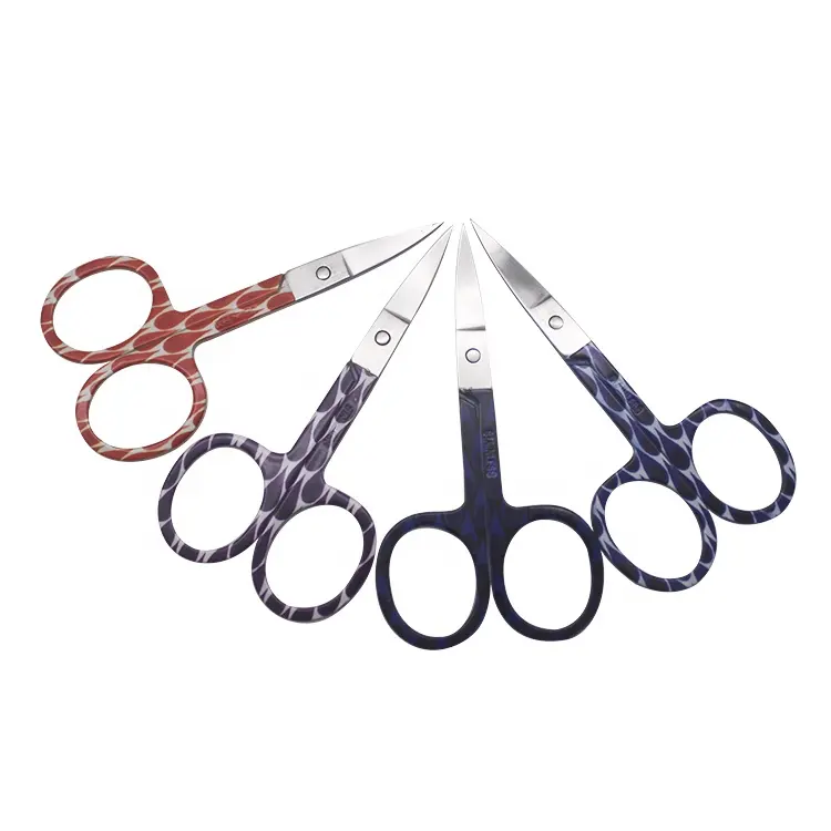 Factory Directly 88ミリメートルCurved Blade Stainless Steel Tweezer And Eyebrow Scissor