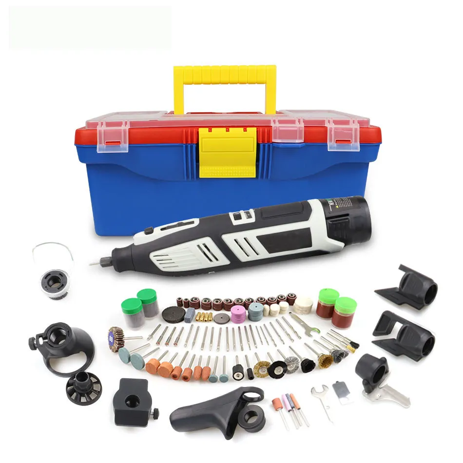 DIY 12V mini meuleuse kits d'outils kit d'outils rotatifs sans fil outil électrique 6 vitesses sans fil ponçage polissage forage gravure