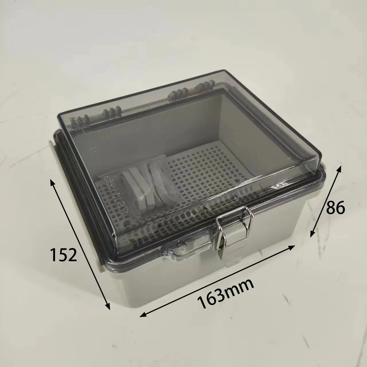 DE155135 Fabrik großhandel Hochwertiges wasserdichtes IP67-Gehäuse aus Kunststoff für den Außenbereich mit transparenter oberer Abdeckung