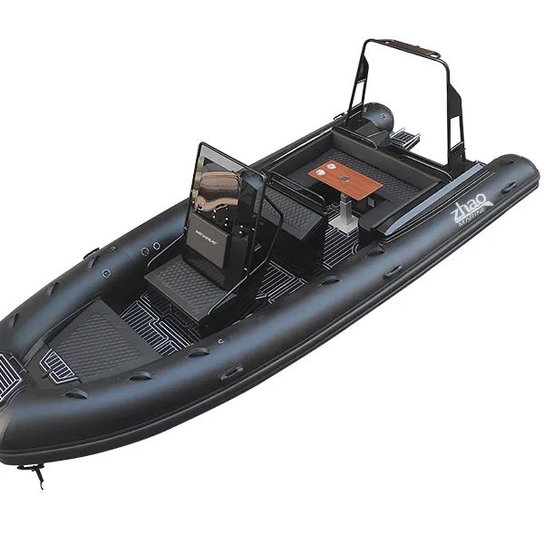 6.4M Aluminium Rib Boot Rib 640 Lichtgewicht Vissersboot Te Koop Opblaasbare Boot Luxe Pvc/Orka Hypalon Hoge Snelheid