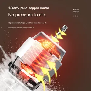 Blender makinesi 3 in 1 küçük tam otomatik masaüstü mikser çok fonksiyonlu 5L ev hamur karıştırıcı tezgah mikseri - Product Image 3