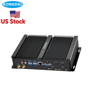 US Stock Industrial Fanless Mini PC, I7 11th Gen (4.7GHz), 16GB DDR4/512GB NVMe, 4K UHD Dual <strong>Display</strong>, 2xRS232 COM - Product Image 1