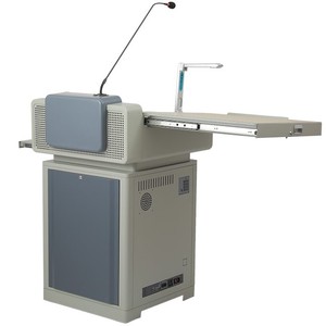 Teaching Equipment Teacher's Podium <strong>Computer</strong> With Visualizer, Amplifier, Speaker, AV Controller Conference Lectern - Product Image 4
