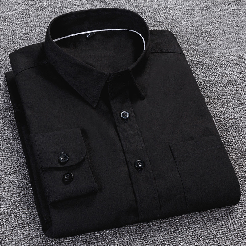 Black mens cotton oxford shirt