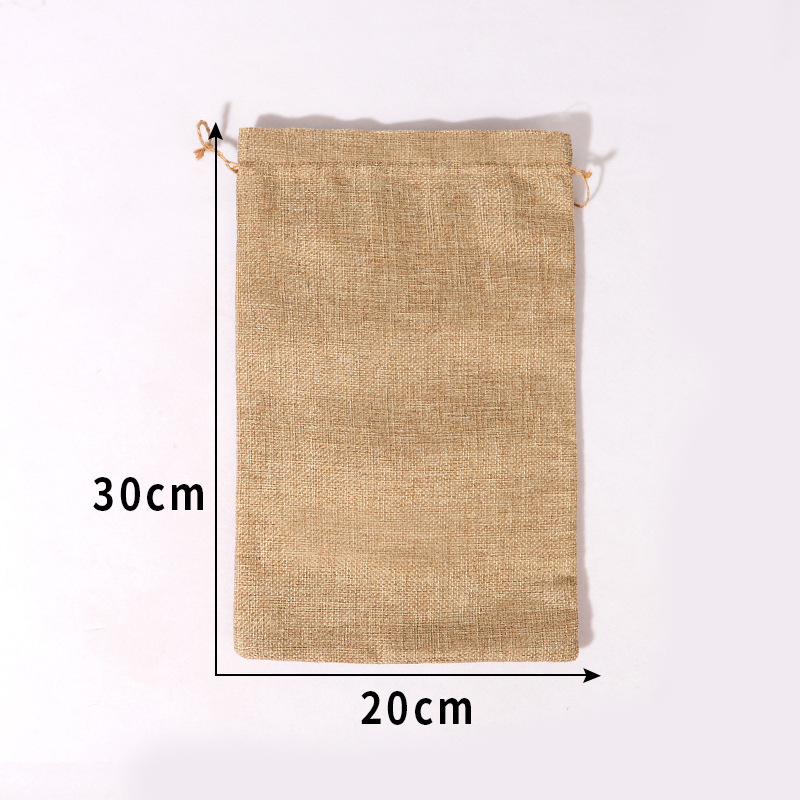Sac en chanvre style corde de chanvre 2030cm-couleur chanvre originale