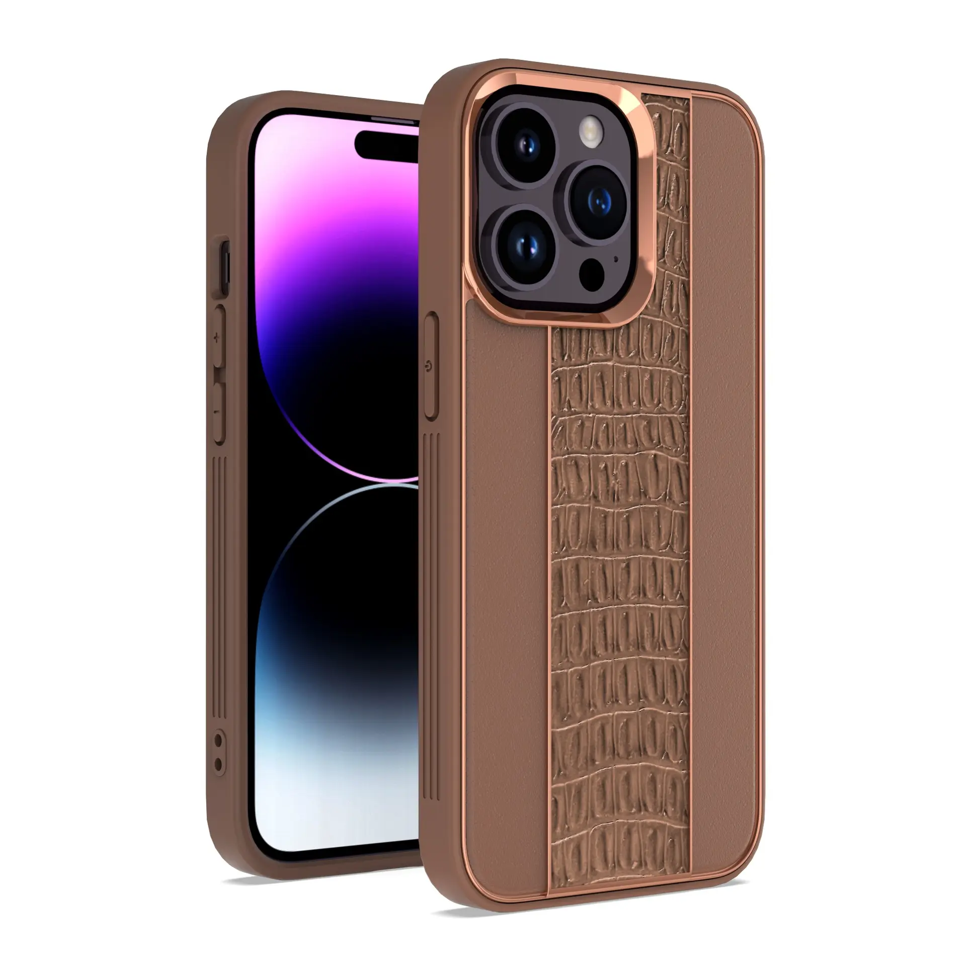 Funda de teléfono de cuero genuino personalizada de cocodrilo Premium 2024, ranura para tarjeta Sim a prueba de golpes para iPhone 15, funda para iPhone 15 Ultra