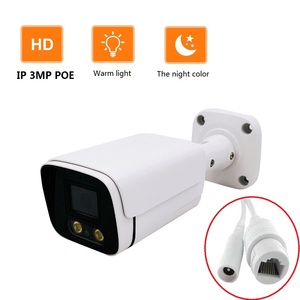 Camara 4พัน Hd 3MP กระสุน Ip กล้องวงจรปิดรักษาความปลอดภัยกล้อง Ip สีเต็มรูปแบบ3ล้านพิกเซลกล้องเว็บ - Product Image 4
