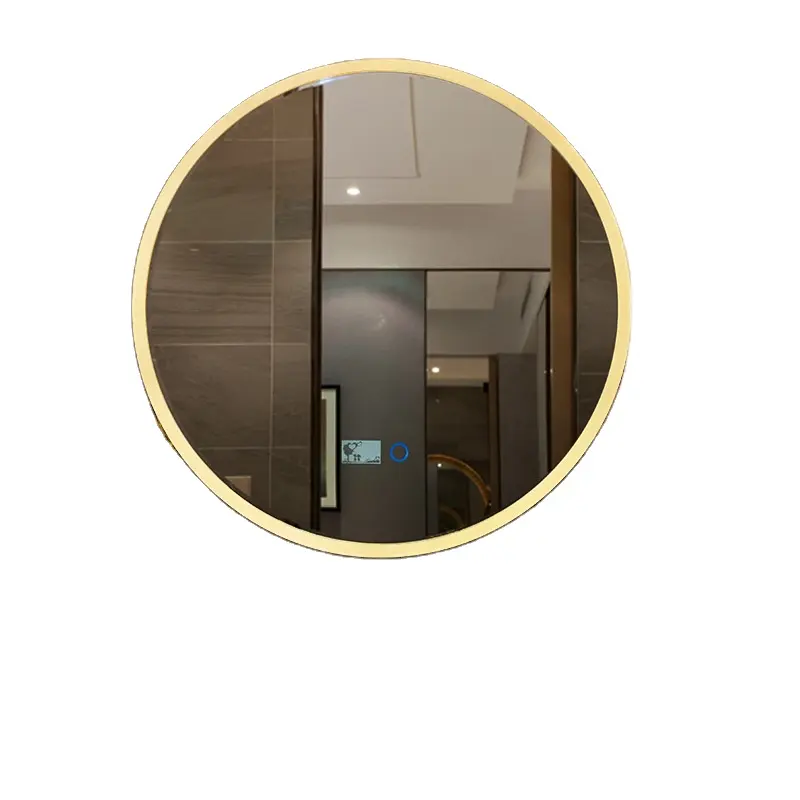 Настенный сенсорный выключатель светодиодное умное зеркало для ванной комнаты с подсветкой круглое зеркало для ванной комнаты с функцией затемнения