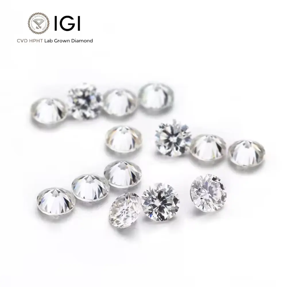 Igi Certificaat 1ct 1.5ct 2ct 3ct Gepolijst Diamant F Kleur Vs1 Helderheid Ideaal Gesneden Ronde Lab Geteelde Cvd Diamant Voor Sieraden