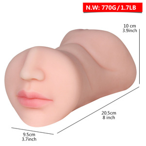 Gola profonda sesso orale uomini masturbazione tazza TPE 3 in 1 foro realistico bocca anale Vagina giocattoli sessuali per gli uomini - Product Image 4